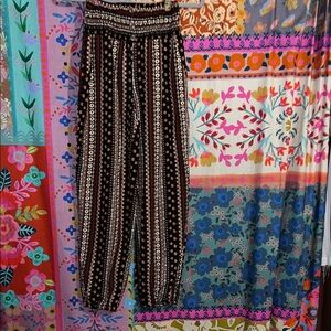 Elegant Patterned Boho Pants